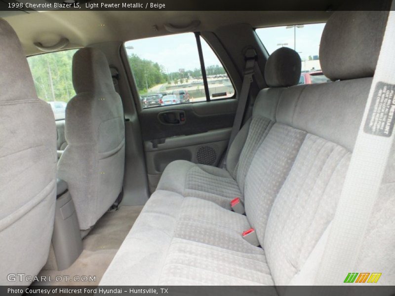 Rear Seat of 1998 Blazer LS
