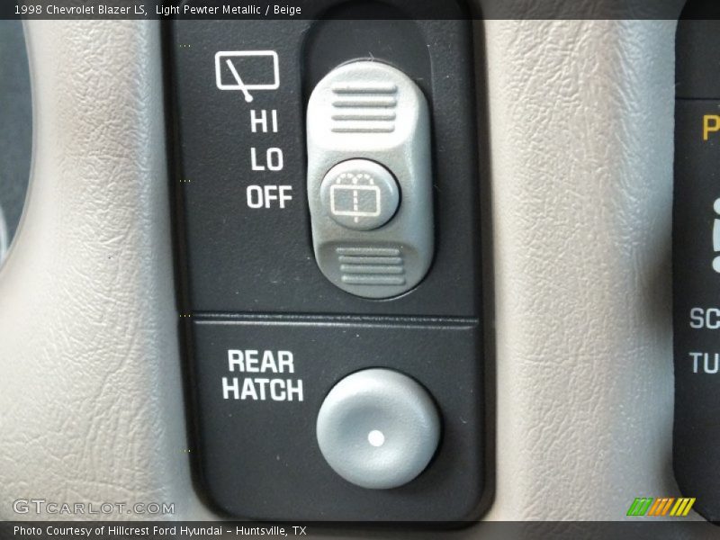 Controls of 1998 Blazer LS