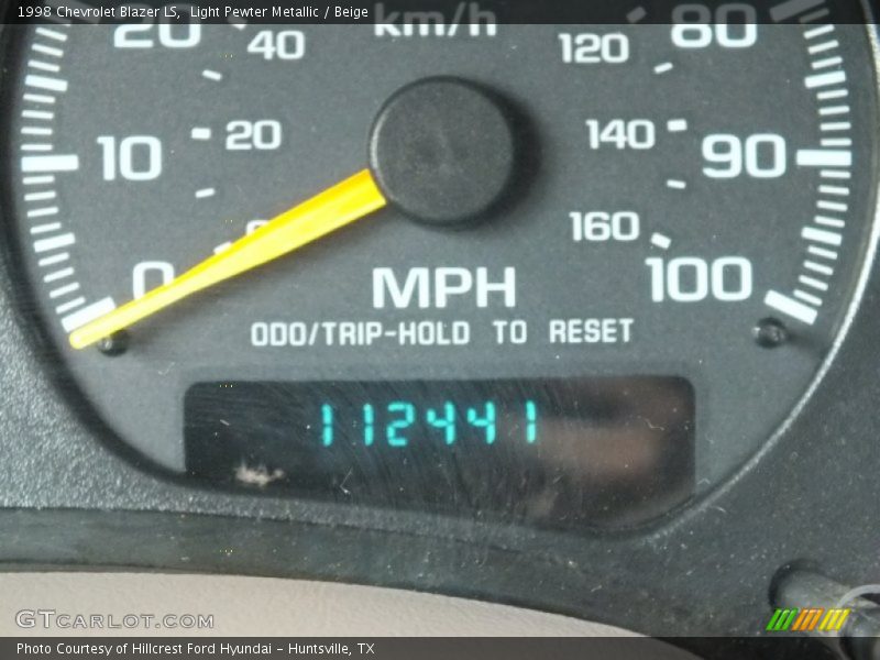 Light Pewter Metallic / Beige 1998 Chevrolet Blazer LS