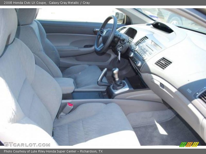 Galaxy Gray Metallic / Gray 2008 Honda Civic LX Coupe