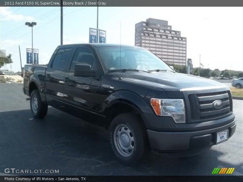 Ebony Black / Steel Gray 2011 Ford F150 XL SuperCrew