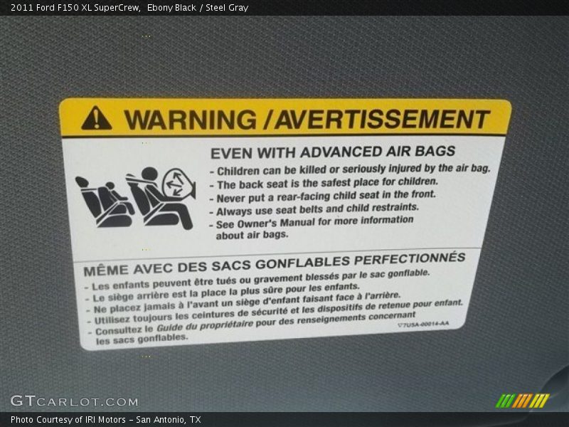 Ebony Black / Steel Gray 2011 Ford F150 XL SuperCrew