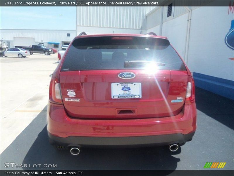 Ruby Red / SEL Appearance Charcoal Black/Gray Alcantara 2013 Ford Edge SEL EcoBoost