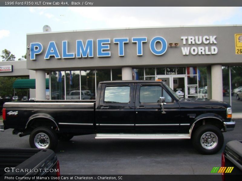 Black / Grey 1996 Ford F350 XLT Crew Cab 4x4