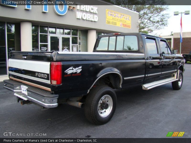 Black / Grey 1996 Ford F350 XLT Crew Cab 4x4