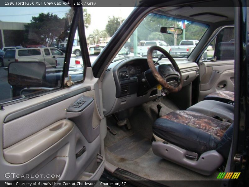 Black / Grey 1996 Ford F350 XLT Crew Cab 4x4
