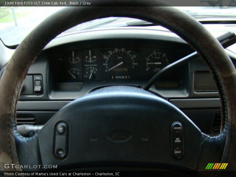 Black / Grey 1996 Ford F350 XLT Crew Cab 4x4