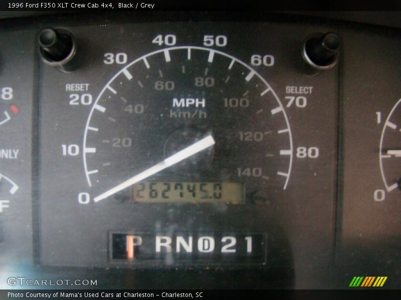 Black / Grey 1996 Ford F350 XLT Crew Cab 4x4