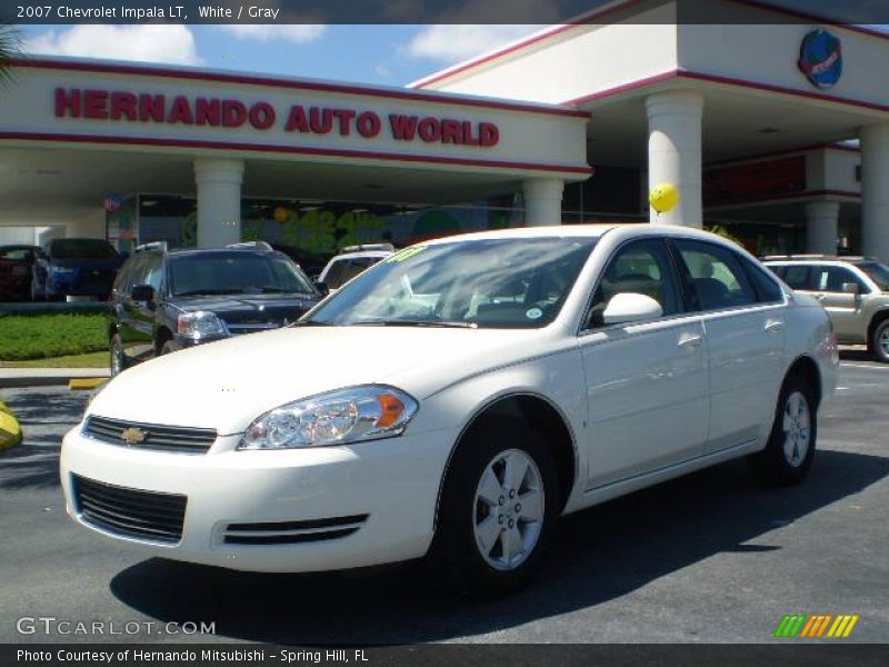 White / Gray 2007 Chevrolet Impala LT