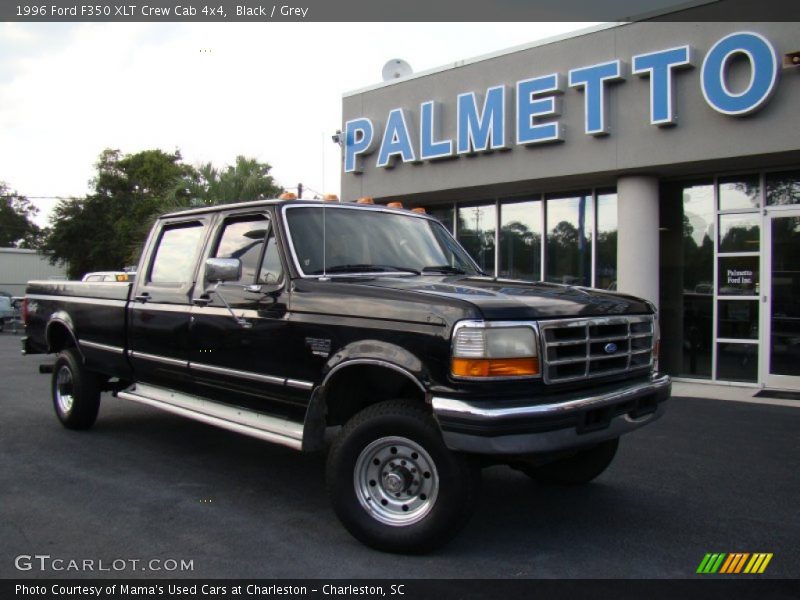 Black / Grey 1996 Ford F350 XLT Crew Cab 4x4
