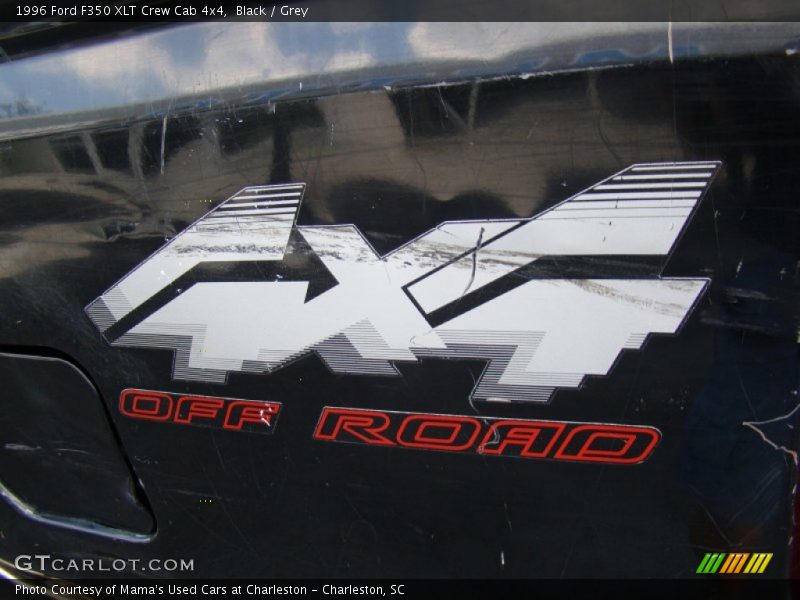 Black / Grey 1996 Ford F350 XLT Crew Cab 4x4