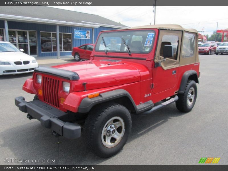 Poppy Red / Spice Beige 1995 Jeep Wrangler S 4x4
