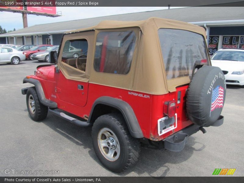 Poppy Red / Spice Beige 1995 Jeep Wrangler S 4x4