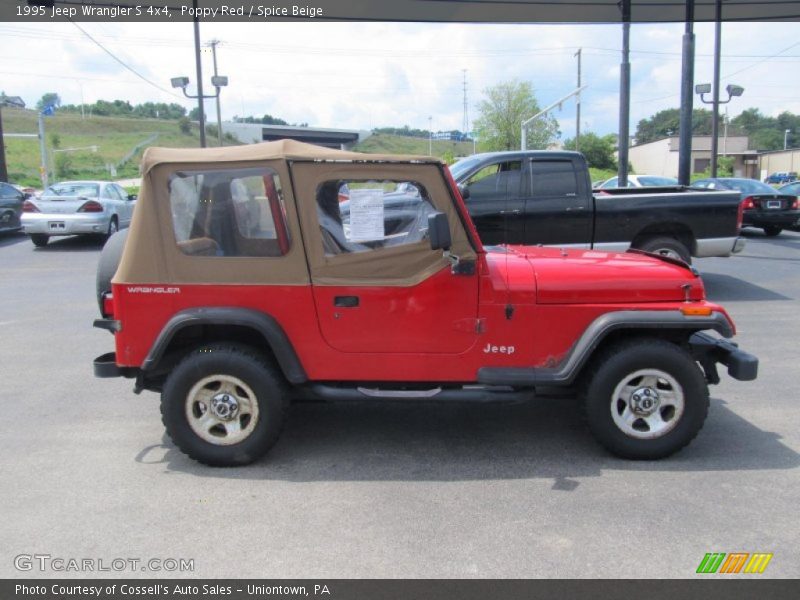 Poppy Red / Spice Beige 1995 Jeep Wrangler S 4x4