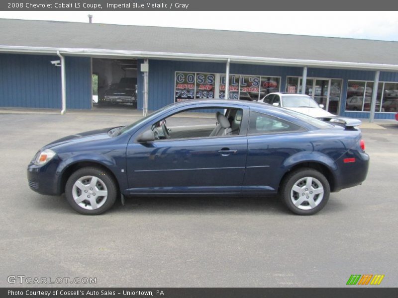 Imperial Blue Metallic / Gray 2008 Chevrolet Cobalt LS Coupe