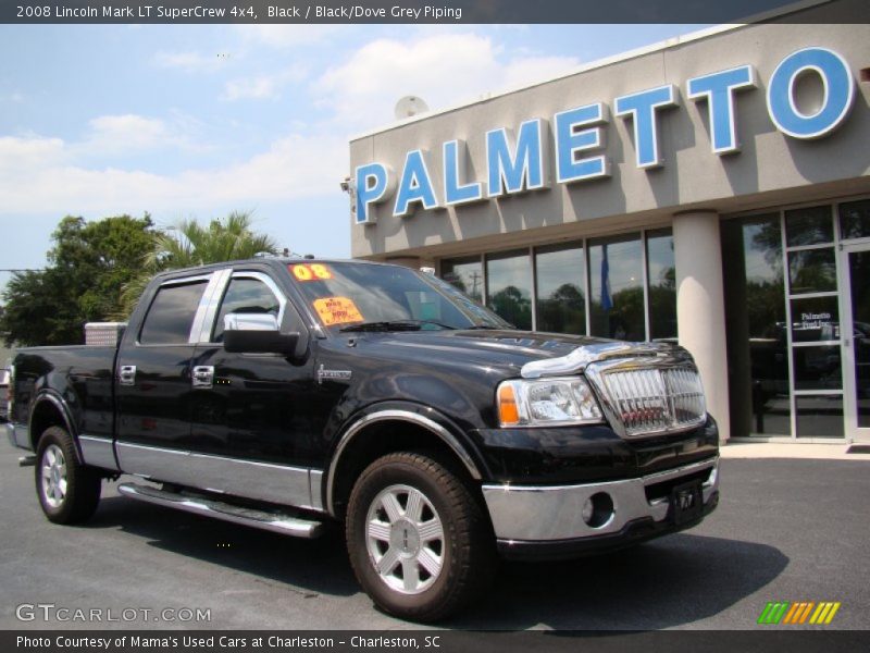 Black / Black/Dove Grey Piping 2008 Lincoln Mark LT SuperCrew 4x4