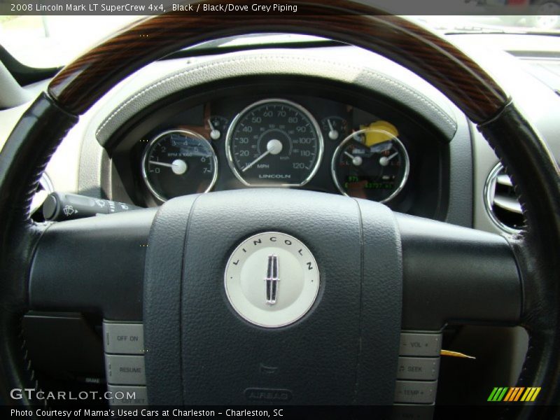 Black / Black/Dove Grey Piping 2008 Lincoln Mark LT SuperCrew 4x4