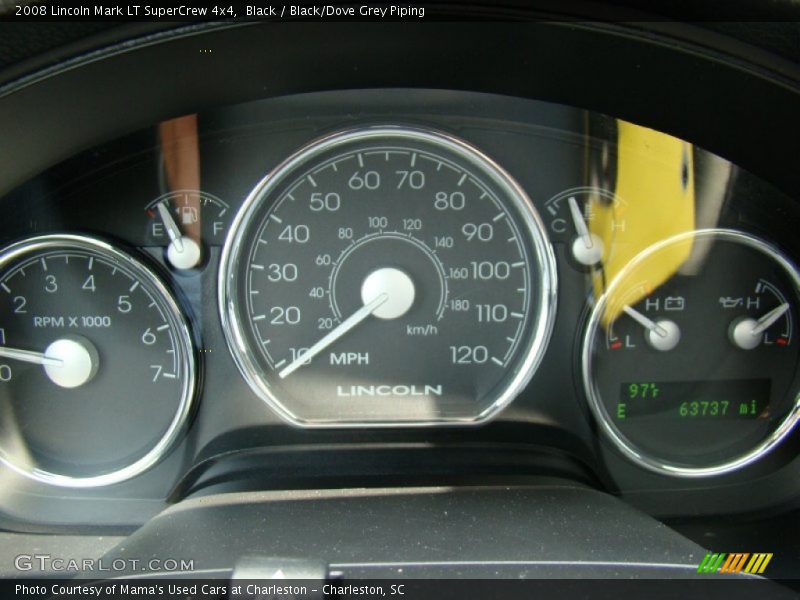 Black / Black/Dove Grey Piping 2008 Lincoln Mark LT SuperCrew 4x4