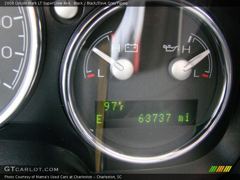Black / Black/Dove Grey Piping 2008 Lincoln Mark LT SuperCrew 4x4