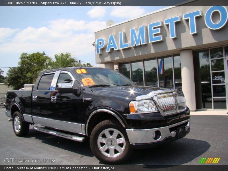 Black / Black/Dove Grey Piping 2008 Lincoln Mark LT SuperCrew 4x4