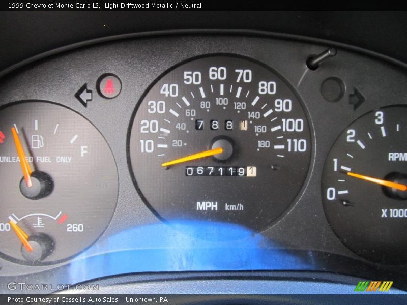 Light Driftwood Metallic / Neutral 1999 Chevrolet Monte Carlo LS