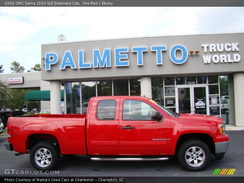 Fire Red / Ebony 2009 GMC Sierra 1500 SLE Extended Cab