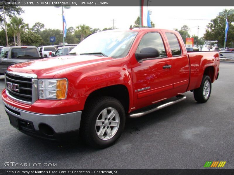 Fire Red / Ebony 2009 GMC Sierra 1500 SLE Extended Cab