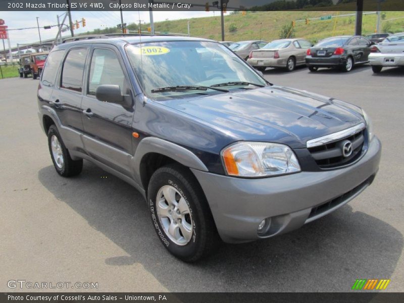 Calypso Blue Metallic / Gray 2002 Mazda Tribute ES V6 4WD