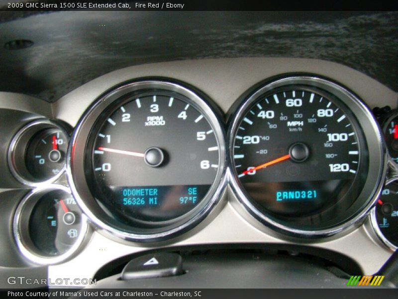 Fire Red / Ebony 2009 GMC Sierra 1500 SLE Extended Cab