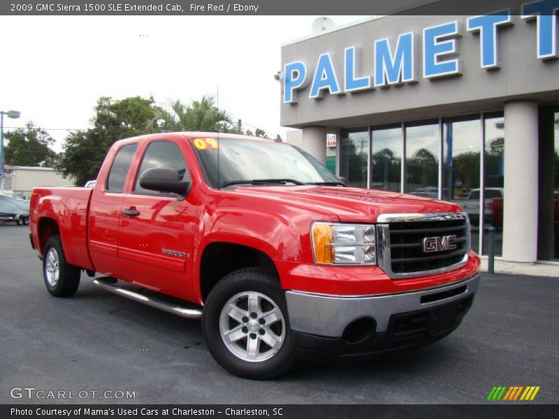 Fire Red / Ebony 2009 GMC Sierra 1500 SLE Extended Cab