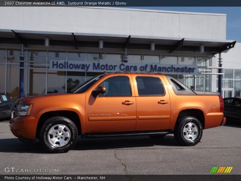 Sunburst Orange Metallic / Ebony 2007 Chevrolet Avalanche LS 4WD