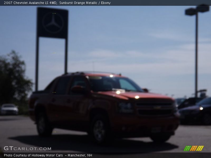 Sunburst Orange Metallic / Ebony 2007 Chevrolet Avalanche LS 4WD