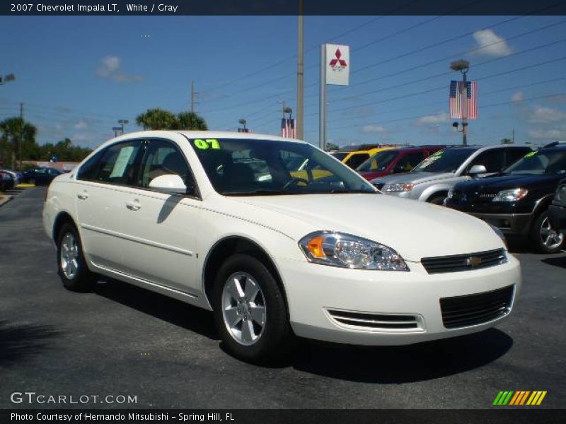 White / Gray 2007 Chevrolet Impala LT