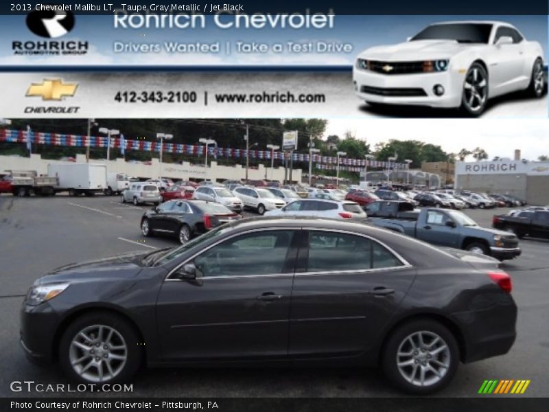 Taupe Gray Metallic / Jet Black 2013 Chevrolet Malibu LT