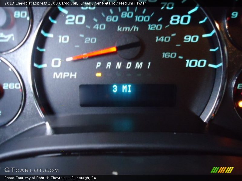 Sheer Silver Metallic / Medium Pewter 2013 Chevrolet Express 2500 Cargo Van
