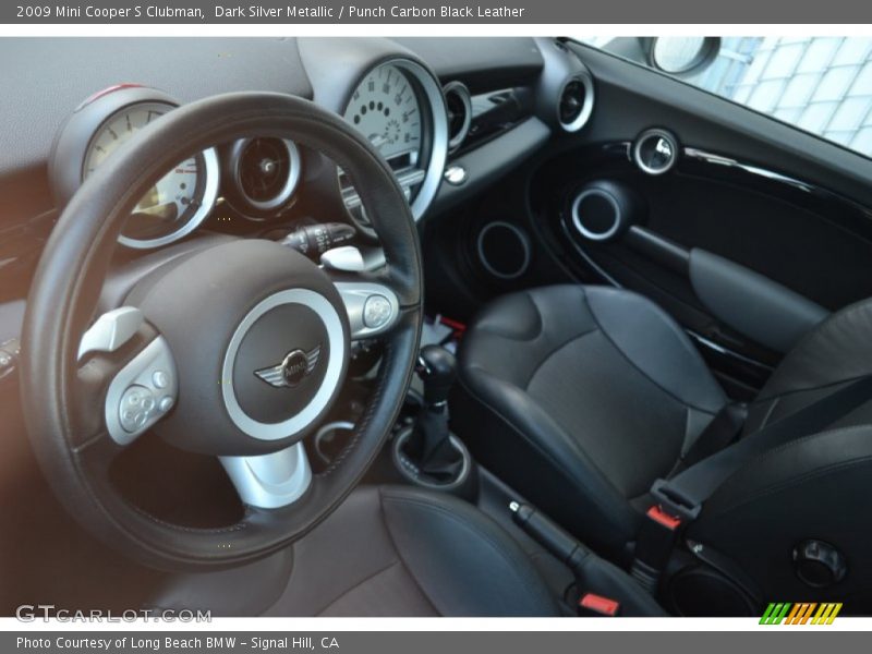 Dark Silver Metallic / Punch Carbon Black Leather 2009 Mini Cooper S Clubman