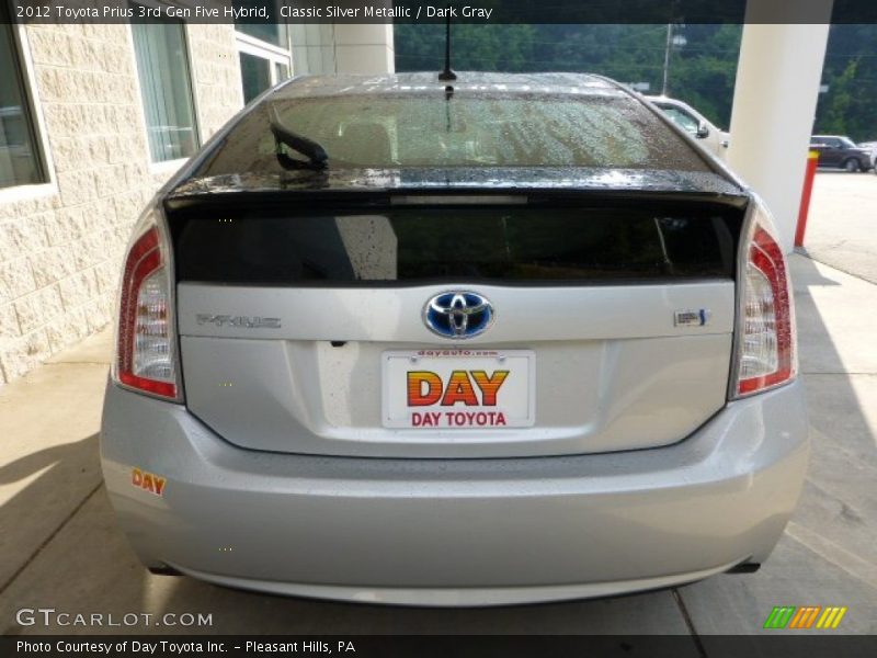 Classic Silver Metallic / Dark Gray 2012 Toyota Prius 3rd Gen Five Hybrid