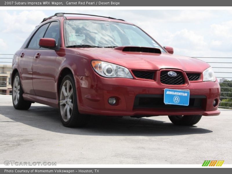 Garnet Red Pearl / Desert Beige 2007 Subaru Impreza WRX Wagon