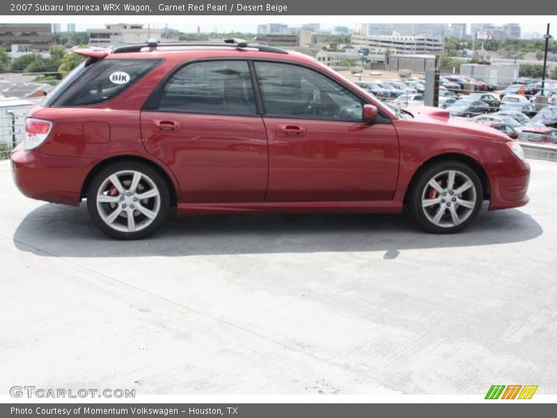 Garnet Red Pearl / Desert Beige 2007 Subaru Impreza WRX Wagon