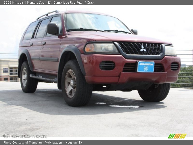 Cambridge Red Pearl / Gray 2003 Mitsubishi Montero Sport ES