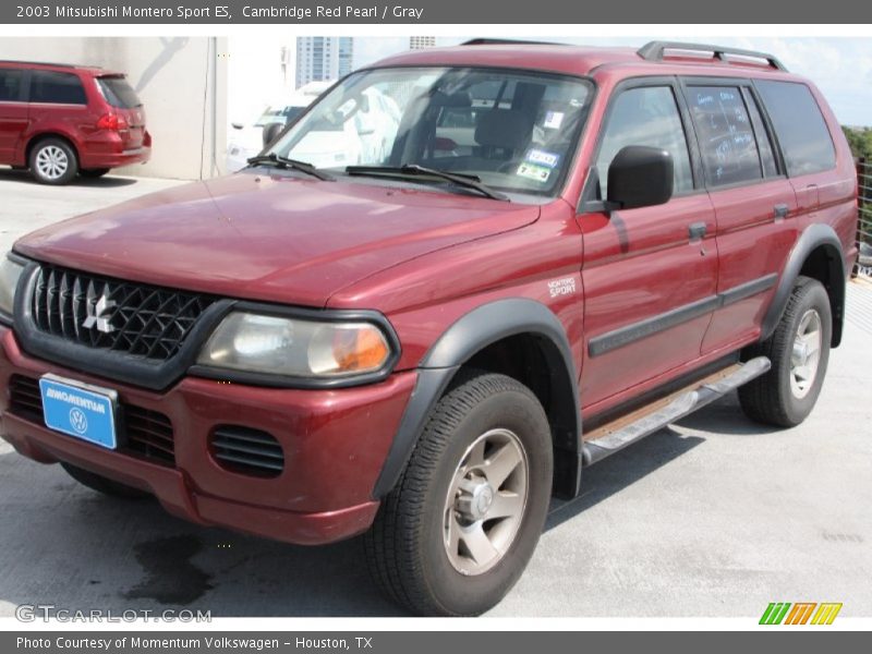 Cambridge Red Pearl / Gray 2003 Mitsubishi Montero Sport ES