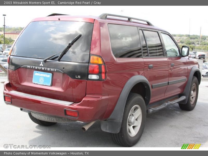 Cambridge Red Pearl / Gray 2003 Mitsubishi Montero Sport ES