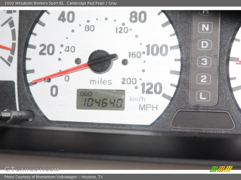 Cambridge Red Pearl / Gray 2003 Mitsubishi Montero Sport ES