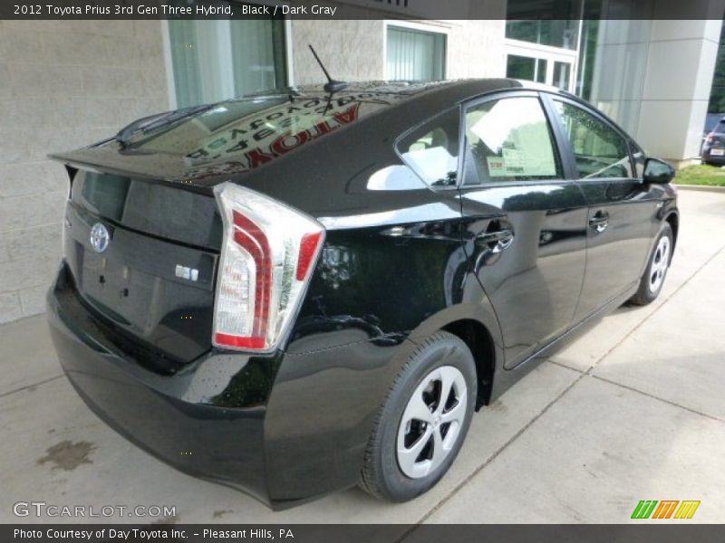 Black / Dark Gray 2012 Toyota Prius 3rd Gen Three Hybrid