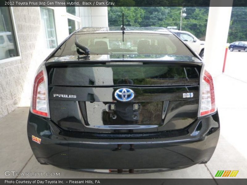 Black / Dark Gray 2012 Toyota Prius 3rd Gen Three Hybrid