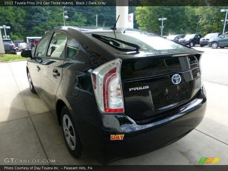 Black / Dark Gray 2012 Toyota Prius 3rd Gen Three Hybrid