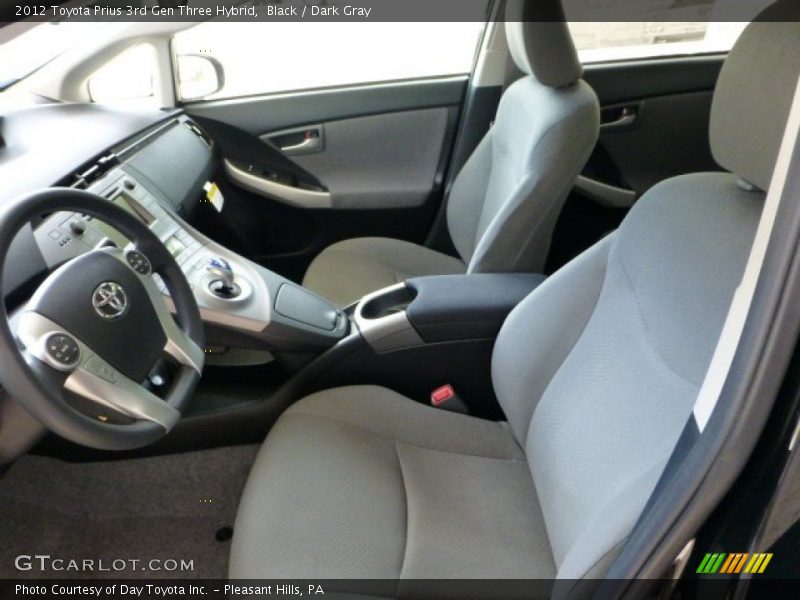 Black / Dark Gray 2012 Toyota Prius 3rd Gen Three Hybrid