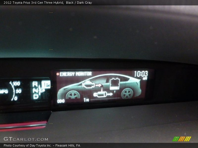 Black / Dark Gray 2012 Toyota Prius 3rd Gen Three Hybrid