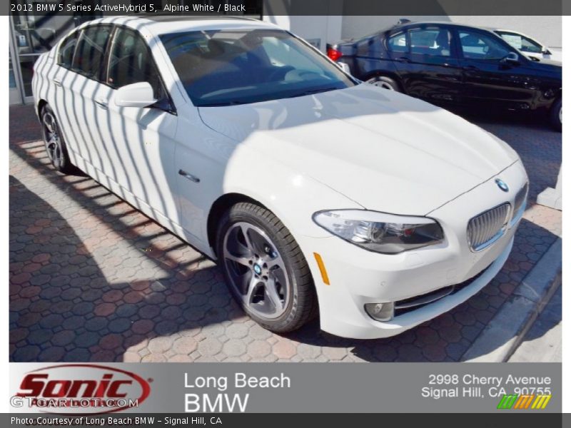 Alpine White / Black 2012 BMW 5 Series ActiveHybrid 5