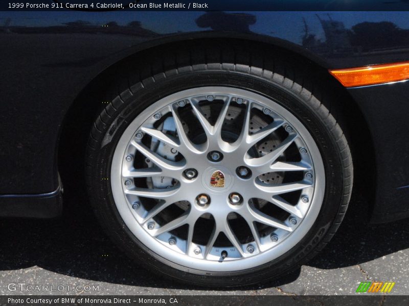 Ocean Blue Metallic / Black 1999 Porsche 911 Carrera 4 Cabriolet